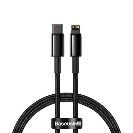 Baseus kabel USB Typ C - Lightning szybkie ładowanie Power Delivery 20 W 1 m czarny (CATLWJ-01)